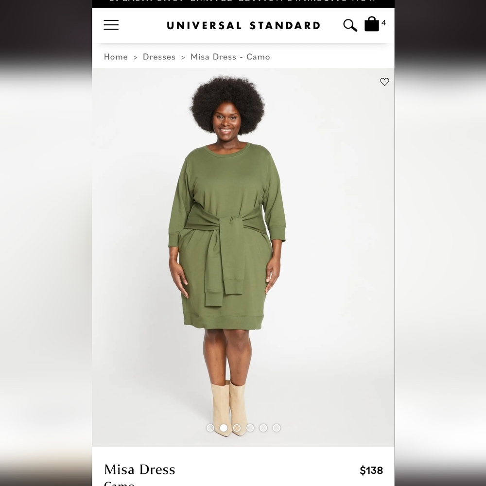 Universal Standard Misa in Camo Green, Large (22,24)